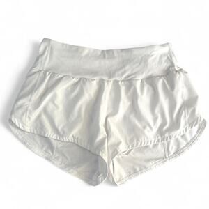 White Women's Brief-Lined Moisture-Wicking Running Shorts size XL